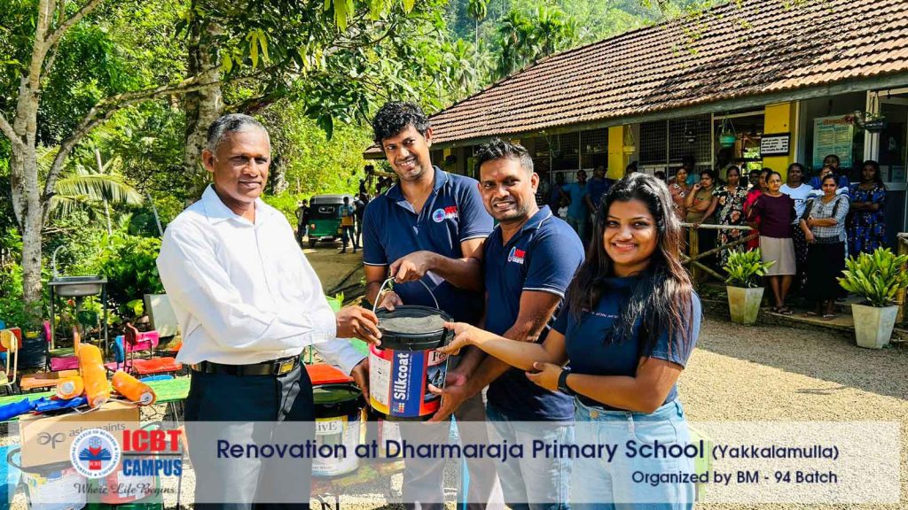 Conducting painting and renovation day at Dharmaraja Primary School