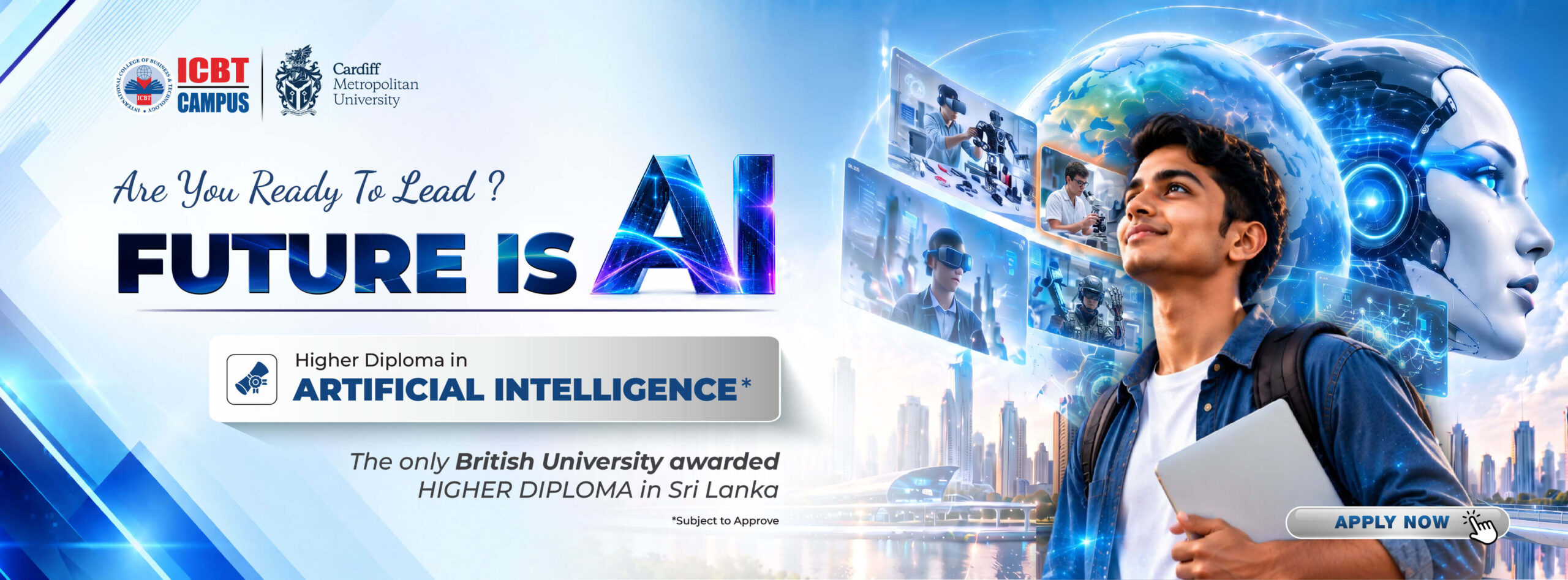 Cover image of Higher Diploma in Artificial Intelligence in ICBT campus