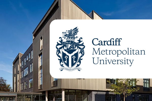 cardiff metropolitan university logo with image background